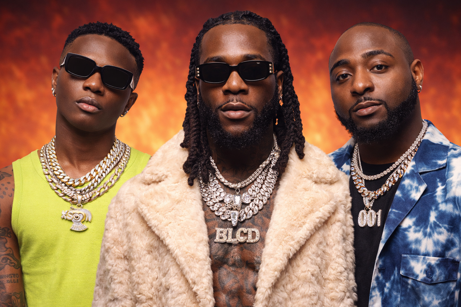 Wizkid, Burna Boy and Davido